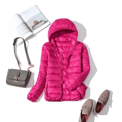 Jacke Damen Glänzend Kurz Winterjacke Modisch Warm für Urbane Outfits 2