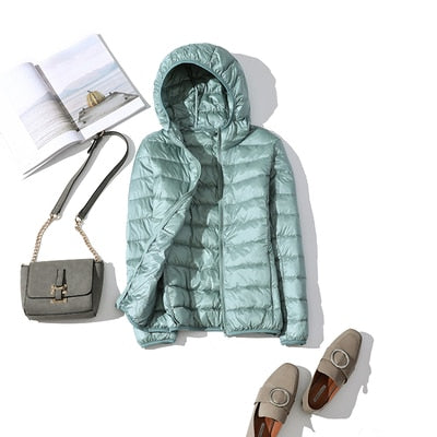 Jacke Damen Glänzend Kurz Winterjacke Modisch Warm für Urbane Outfits 5