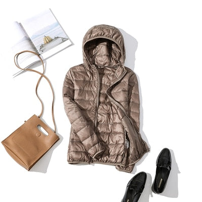 Jacke Damen Glänzend Kurz Winterjacke Modisch Warm für Urbane Outfits 6