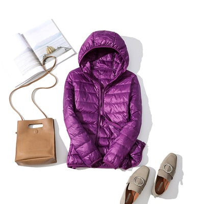 Jacke Damen Glänzend Kurz Winterjacke Modisch Warm für Urbane Outfits 7
