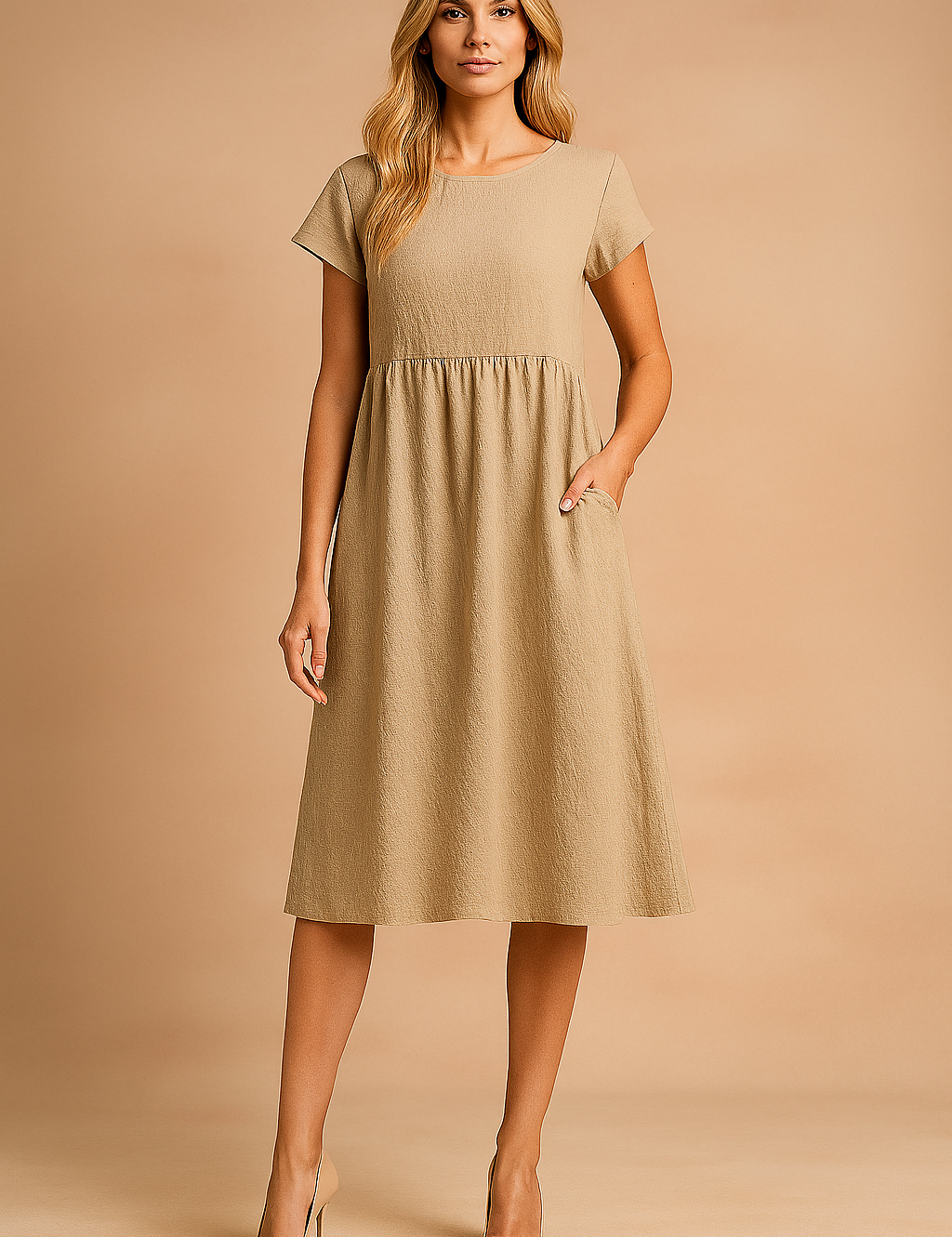 Judy | Luftig Midi Basis Sommerkjole 0
