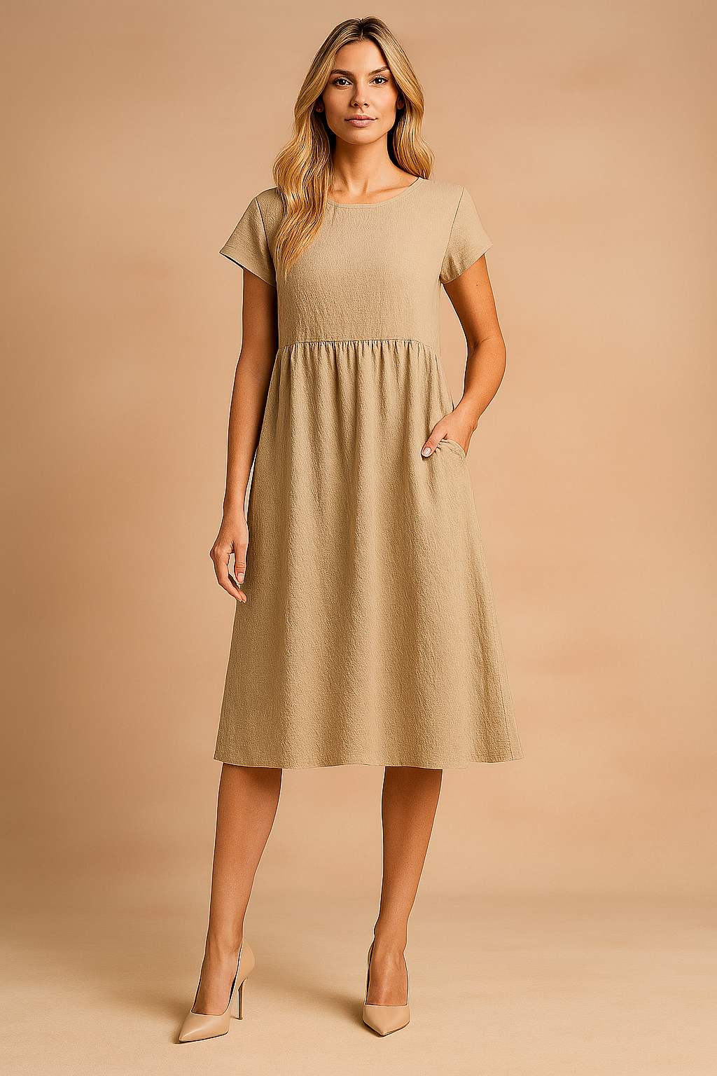 Judy | Luftig Midi Basis Sommerkjole 0
