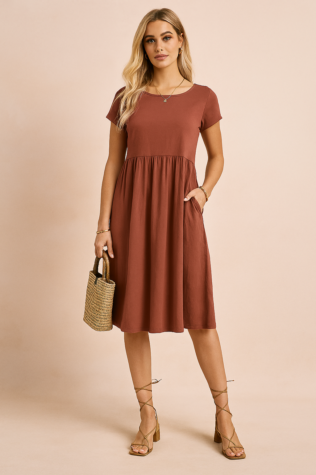 Judy | Luftig Midi Basis Sommerkjole 10