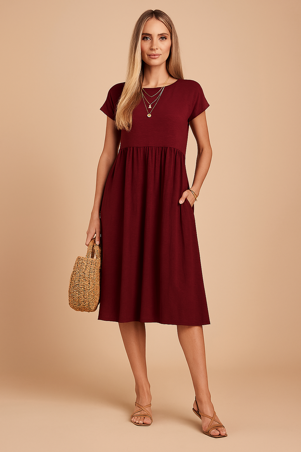 Judy | Luftig Midi Basis Sommerkjole 2