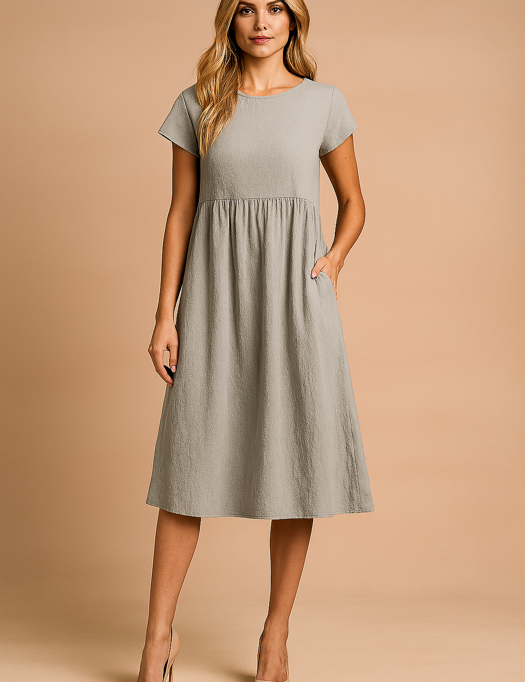 Judy | Luftig Midi Basis Sommerkjole 4