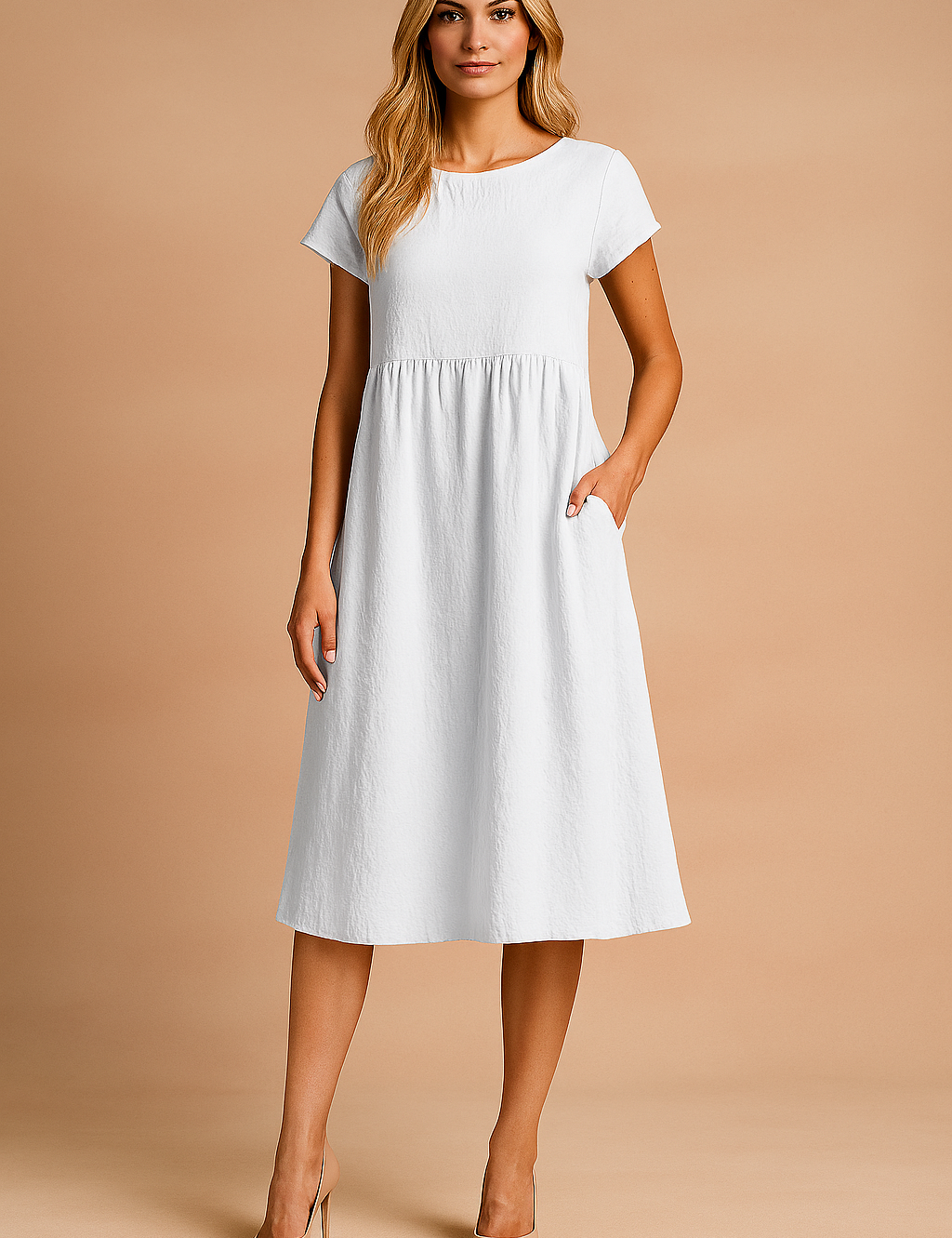 Judy | Luftig Midi Basis Sommerkjole 6
