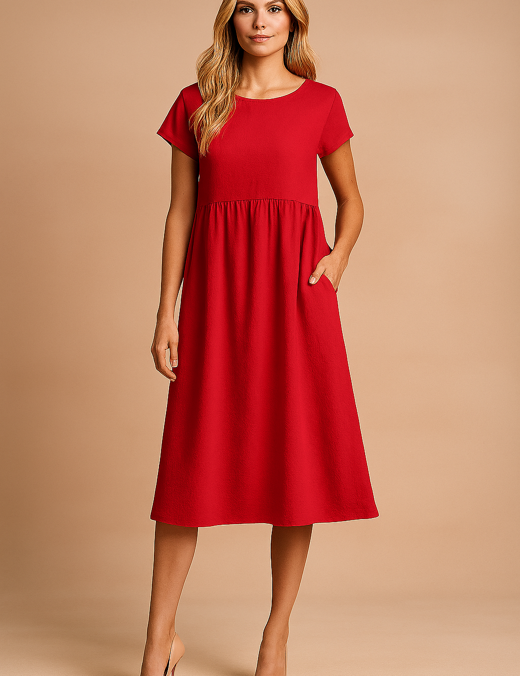 Judy | Luftig Midi Basis Sommerkjole 7