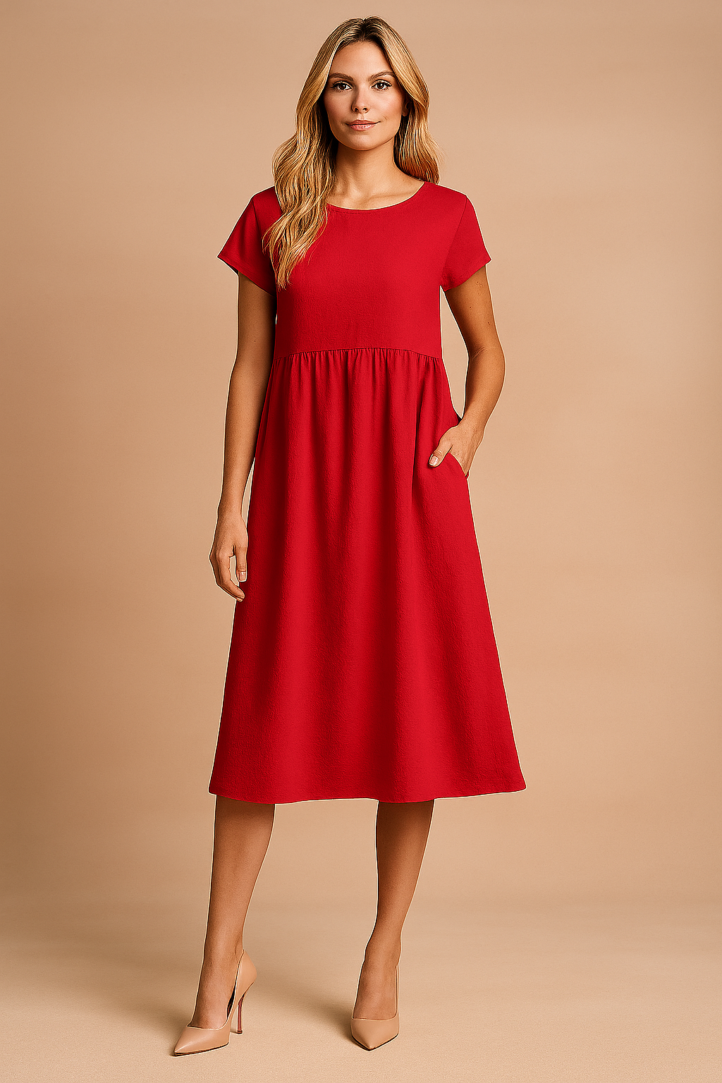 Judy | Luftig Midi Basis Sommerkjole 7