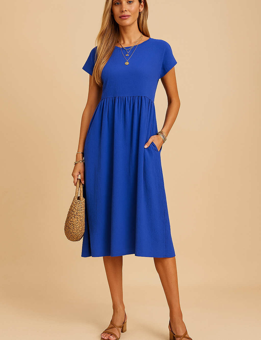 Judy | Luftig Midi Basis Sommerkjole 8
