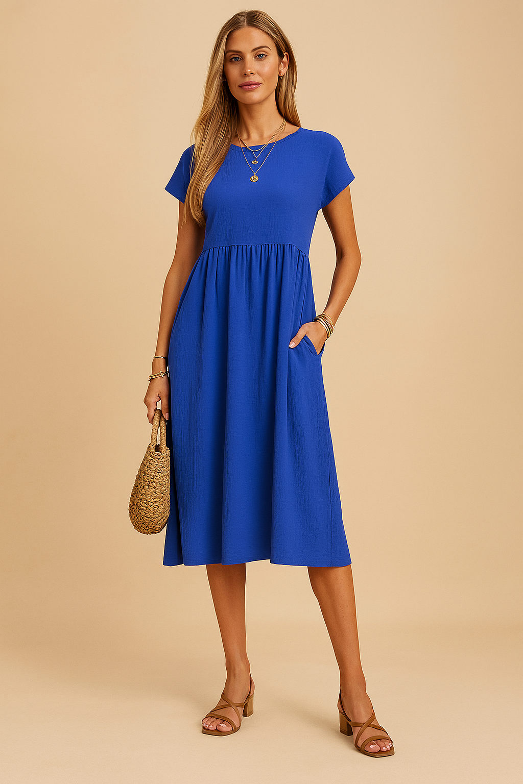 Judy | Luftig Midi Basis Sommerkjole 8