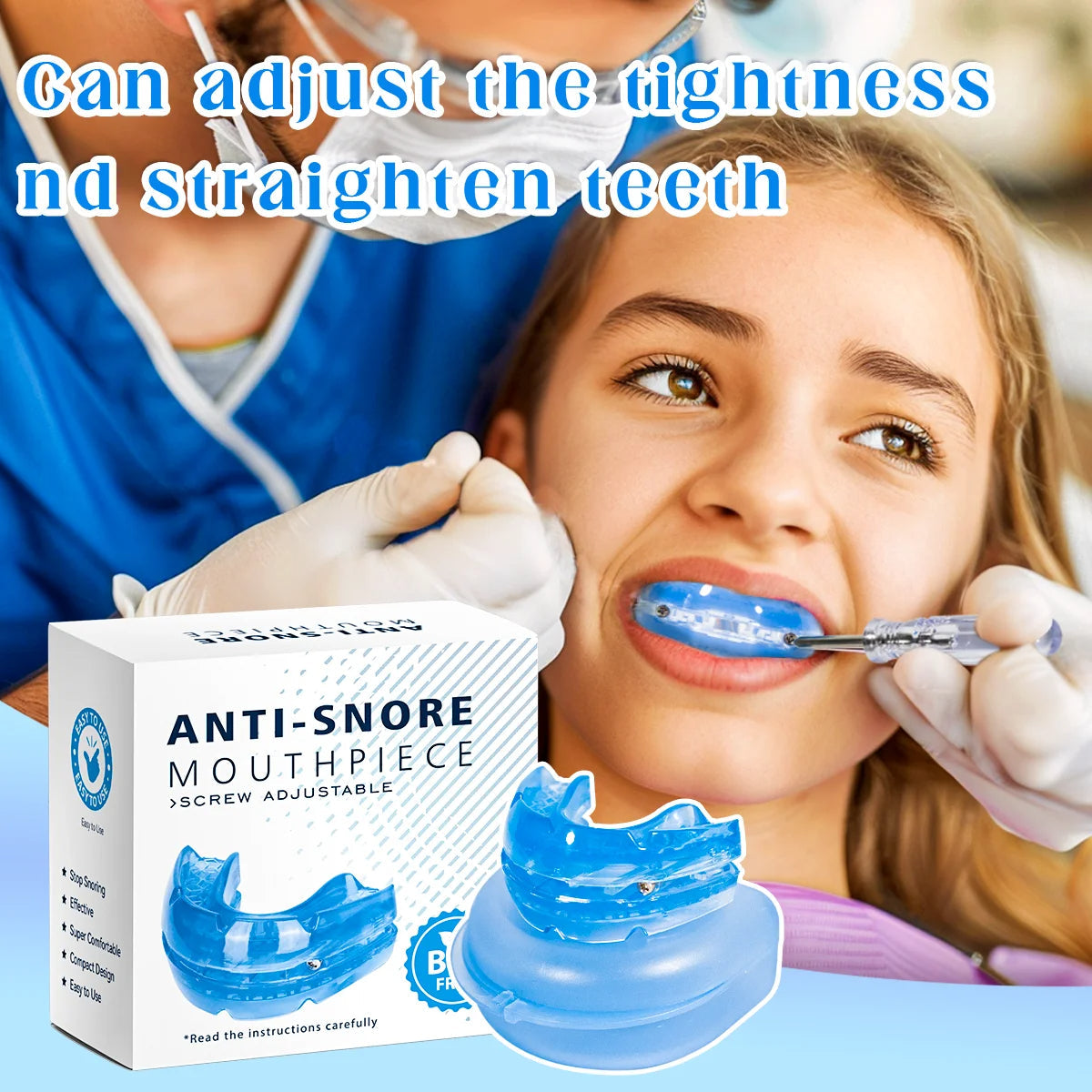 Justerbart mundstykke mod snorken 1