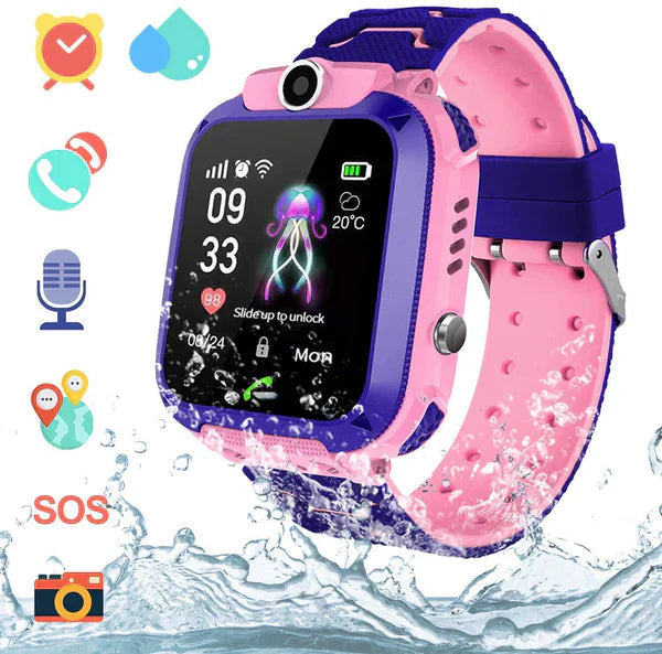 Kidguard GPS Smartwatch 4G til børn med realtidslokationssporing, SOS-knap og tovejskommunikation. Stænksikker. 1