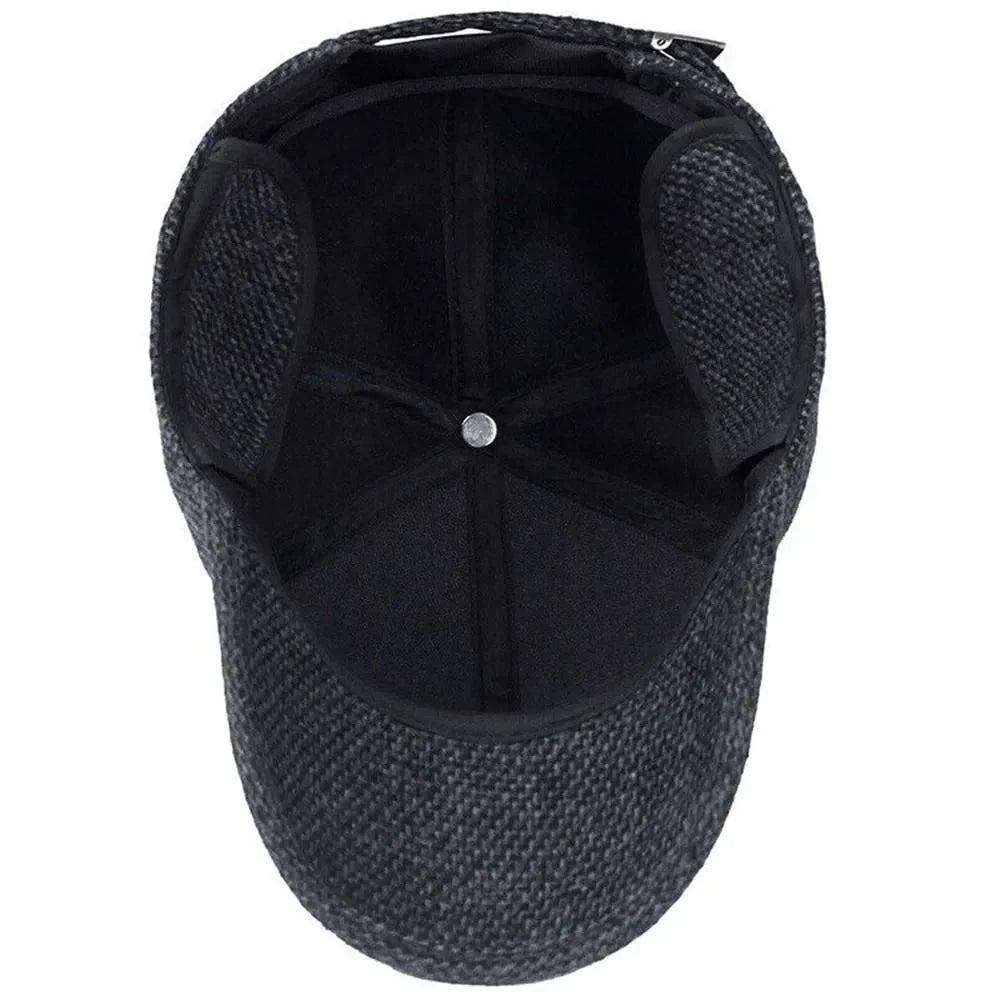 Klassische Wintermütze mit Ohrenschutz und Snapback-Design 6