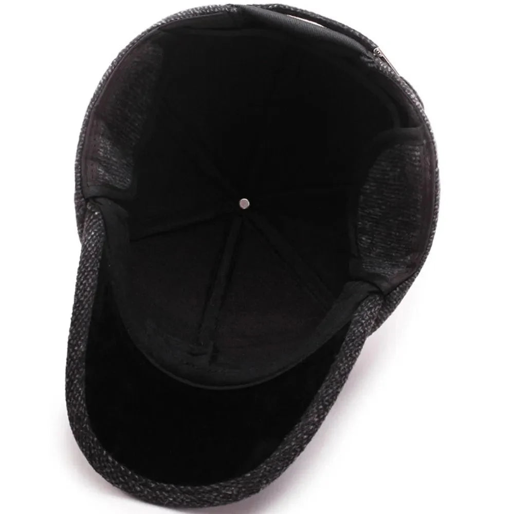 Klassische Wintermütze mit Ohrenschutz und Snapback-Design 7