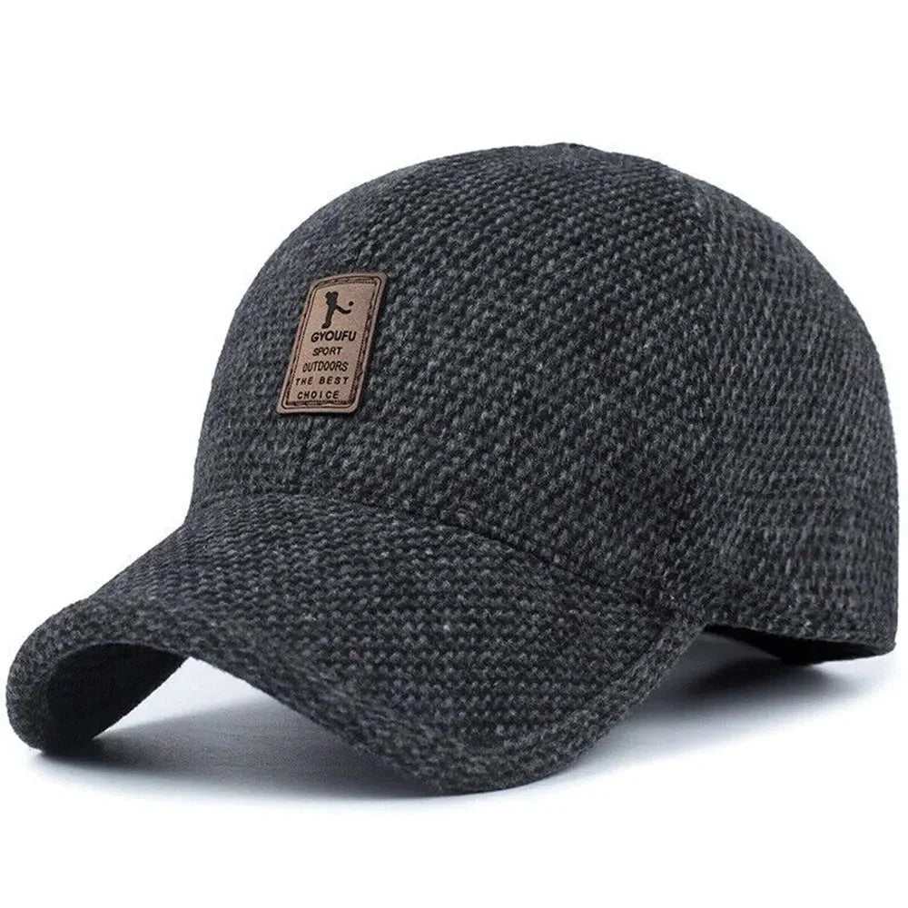 Klassische Wintermütze mit Ohrenschutz und Snapback-Design 8