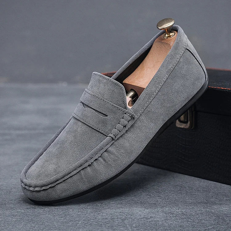 Klassiske slip-on loafers til mænd med justerbar blondedetaljer 0