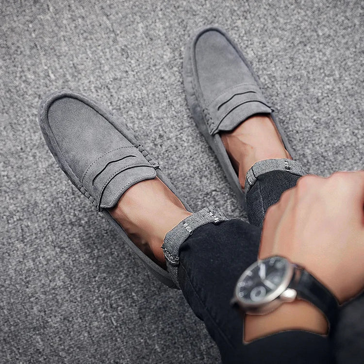 Klassiske slip-on loafers til mænd med justerbar blondedetaljer 2