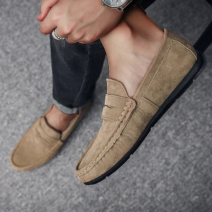 Klassiske slip-on loafers til mænd med justerbar blondedetaljer 4