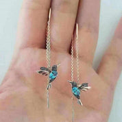 Kolibri Øreringe med Cubic Zirconia – Elegant Smykke 2