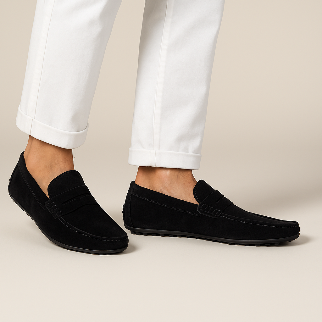 Komfortable slip-on loafers til mænd i slidstærk blanding til daglig brug 0
