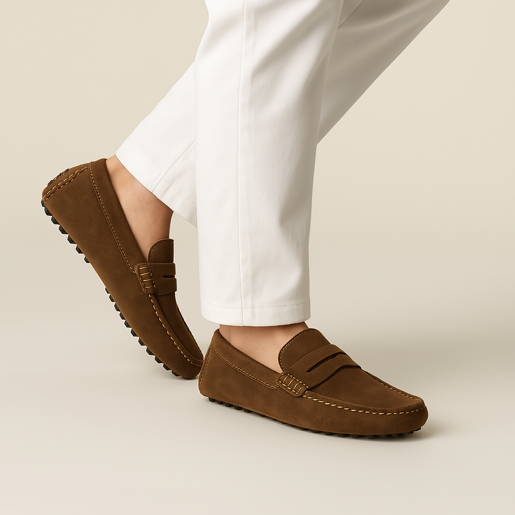 Komfortable slip-on loafers til mænd i slidstærk blanding til daglig brug 2