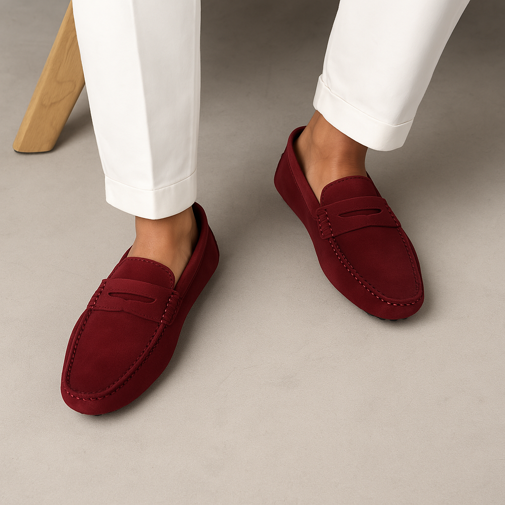 Komfortable slip-on loafers til mænd i slidstærk blanding til daglig brug 4