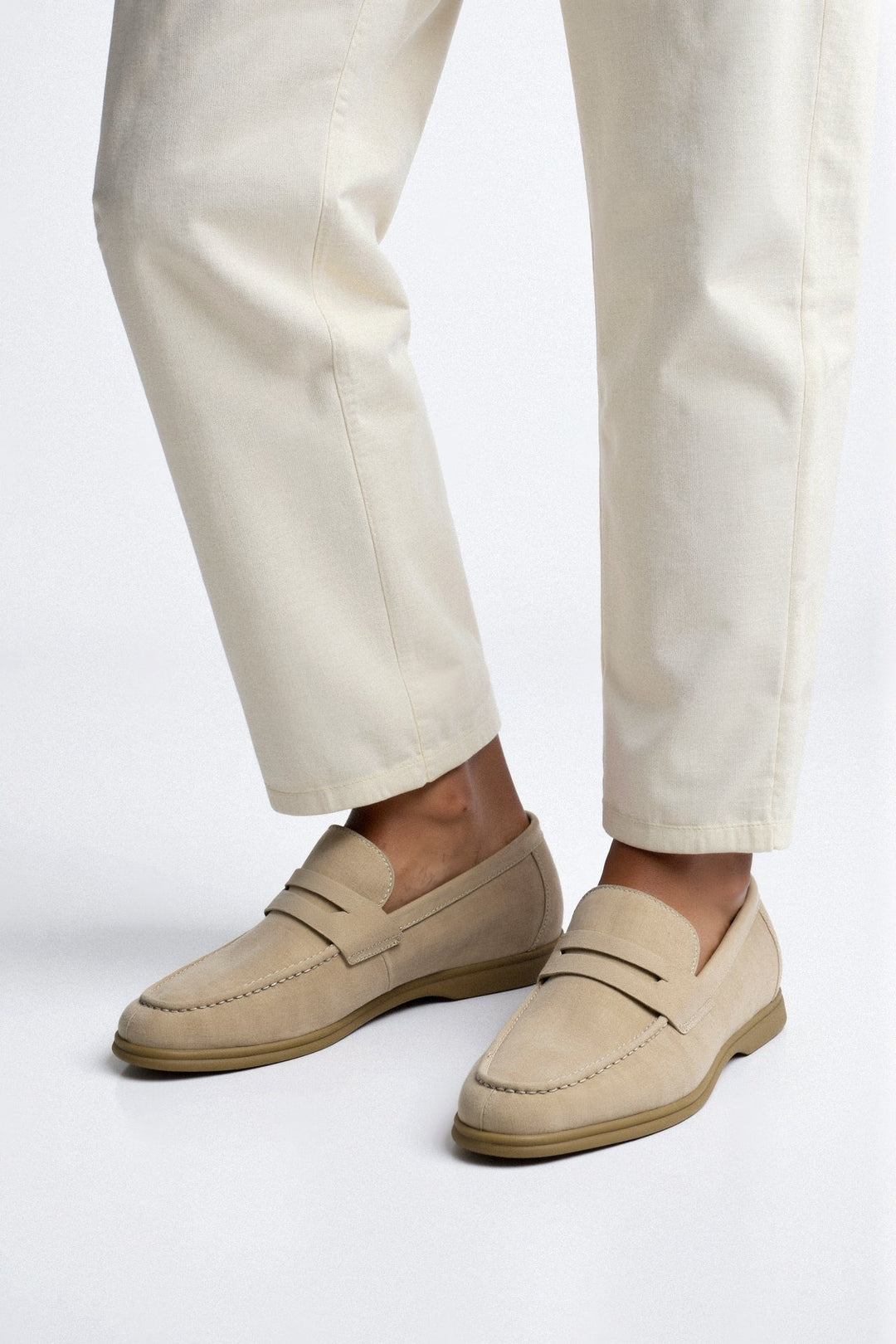 Komfortable slip-on loafers til mænd med syntetisk blandingssål og greb 0