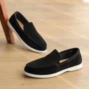 Komfortable slip-on loafers til mænd med tekstilblanding i overdelen 2