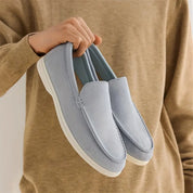 Komfortable slip-on loafers til mænd med tekstilblanding i overdelen 3