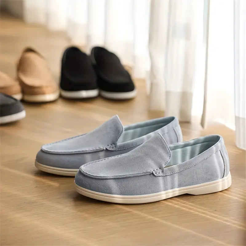 Komfortable slip-on loafers til mænd med tekstilblanding i overdelen 5