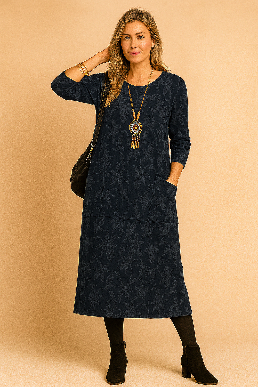 LEAH | Elegant vinterkjole med lommer 1