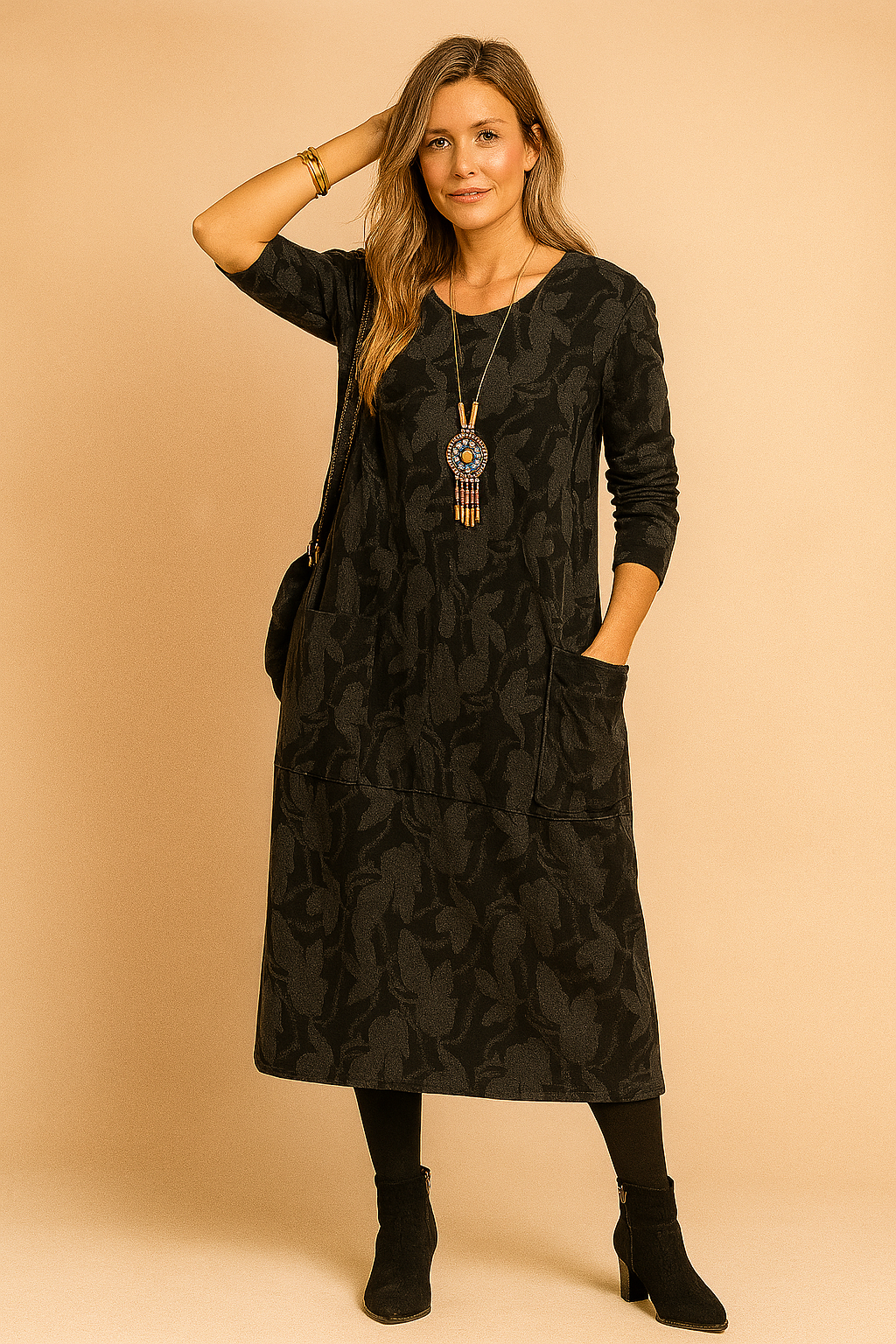 LEAH | Elegant vinterkjole med lommer 2