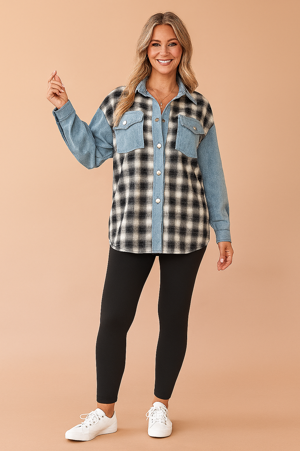 LILY | Oversized ternet skjortebluse 2