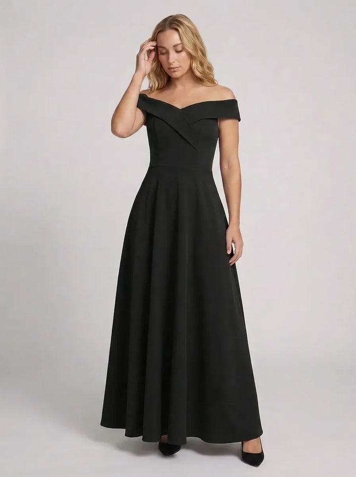 Lana | Damen Off-Shoulder Maxikleid 0