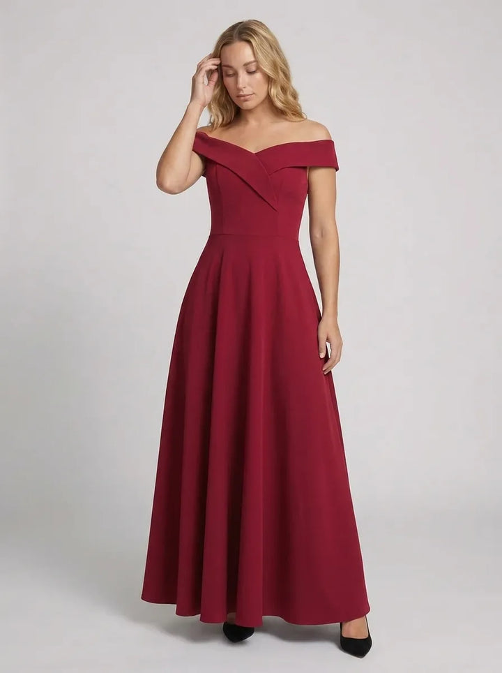 Lana | Damen Off-Shoulder Maxikleid 4