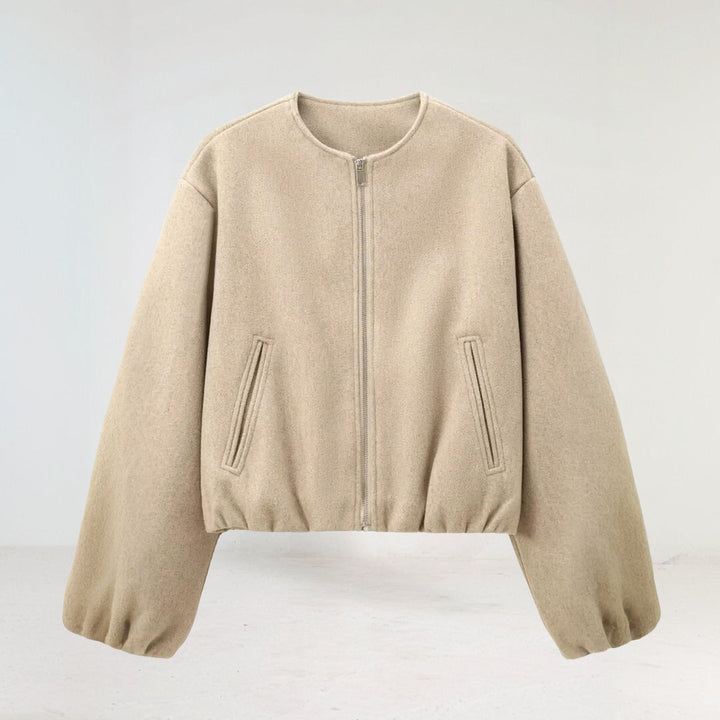 Langærmet overgangsjakke til dame | Cropped fit 2