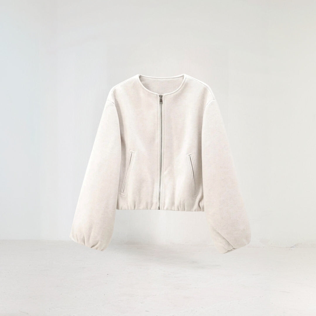 Langærmet overgangsjakke til dame | Cropped fit 3