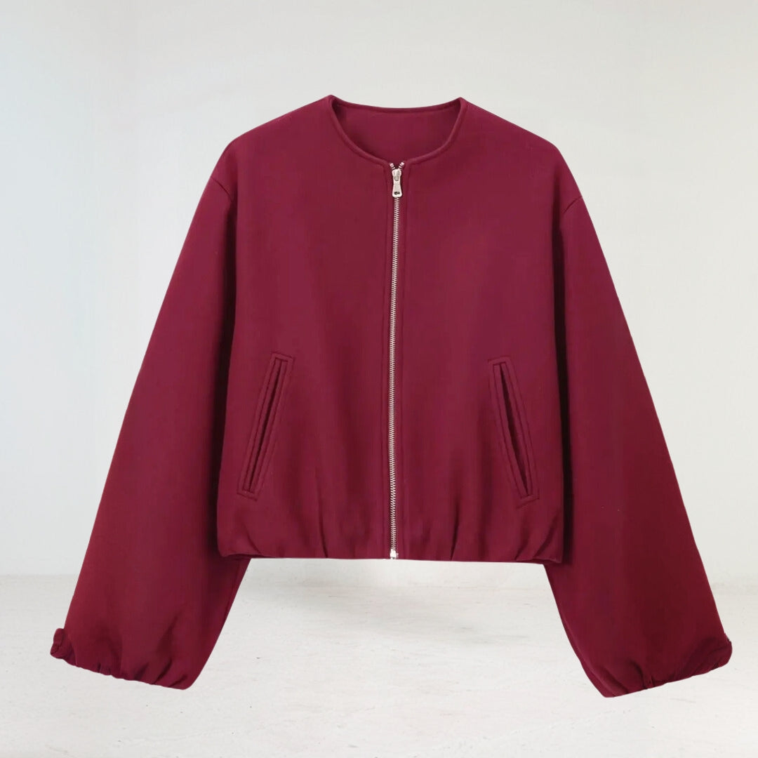 Langærmet overgangsjakke til dame | Cropped fit 4