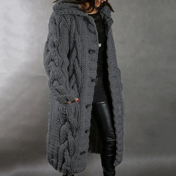 Lange Strickjacke Damen – Eleganter Cardigan für Winter, Warm und Vielseitig, Ideal für Büro und Freizeit 2