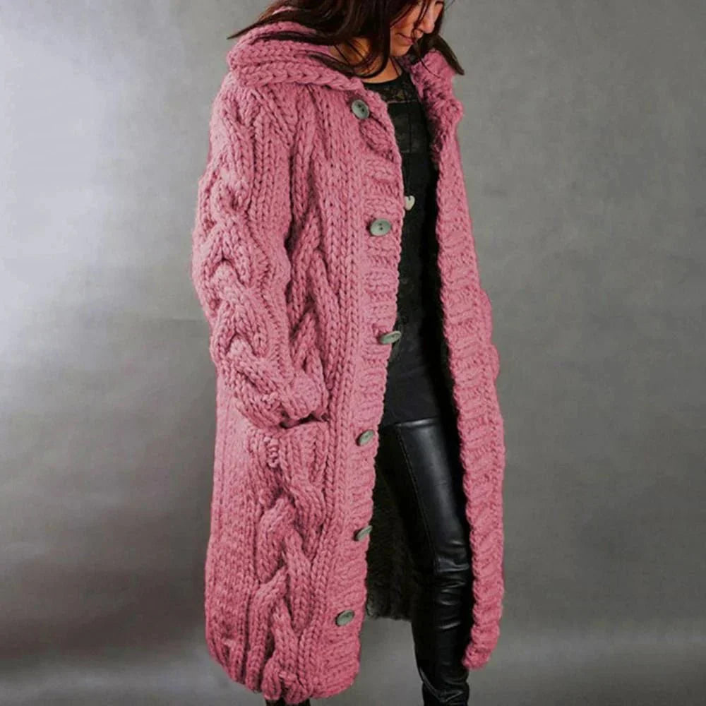 Lange Strickjacke Damen – Eleganter Cardigan für Winter, Warm und Vielseitig, Ideal für Büro und Freizeit 3