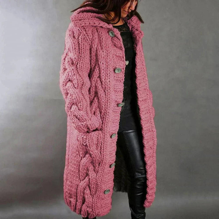 Lange Strickjacke Damen – Eleganter Cardigan für Winter, Warm und Vielseitig, Ideal für Büro und Freizeit 3