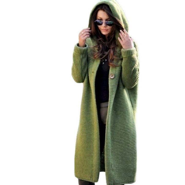 Lange Strickjacke Damen mit Kapuze | Grob Gestrickt Cardigan für Herbst und Winter | Stilvolle Wärme und Komfort 1