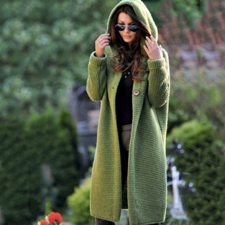 Lange Strickjacke Damen mit Kapuze | Grob Gestrickt Cardigan für Herbst und Winter | Stilvolle Wärme und Komfort 3