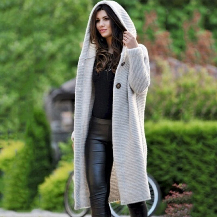 Lange Strickjacke Damen mit Kapuze | Grob Gestrickt Cardigan für Herbst und Winter | Stilvolle Wärme und Komfort 6
