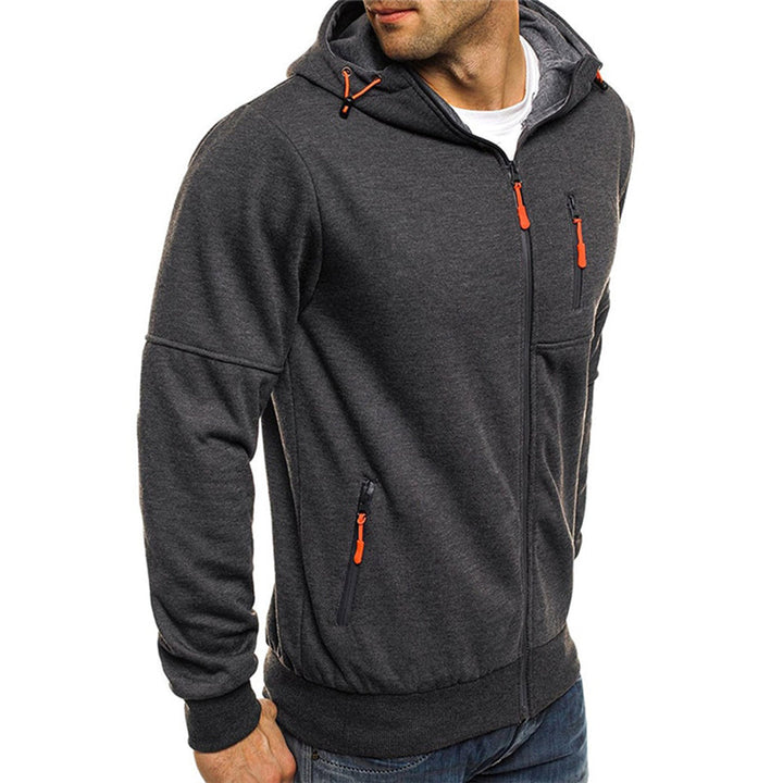 Lässiger Herren-Hoodie mit Reißverschluss und Komfort für Alltag und Freizeit 4