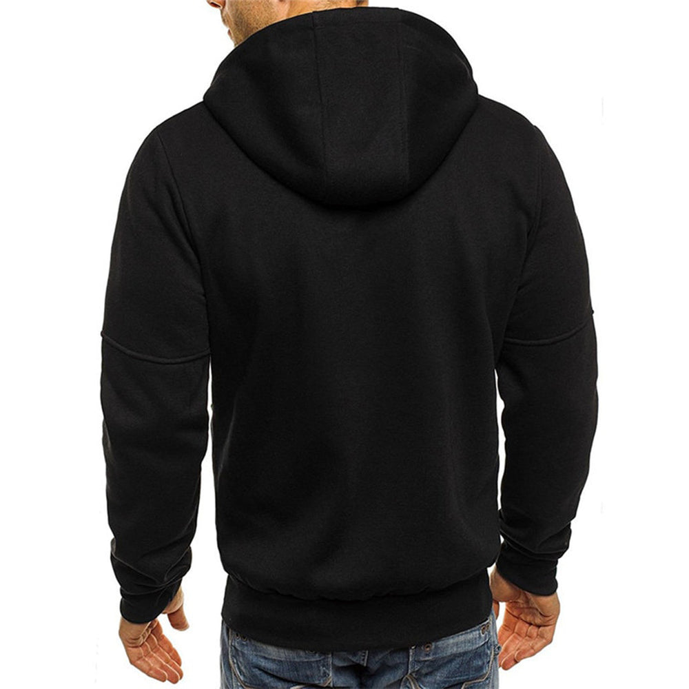 Lässiger Herren-Hoodie mit Reißverschluss und entspanntem Schnitt 1