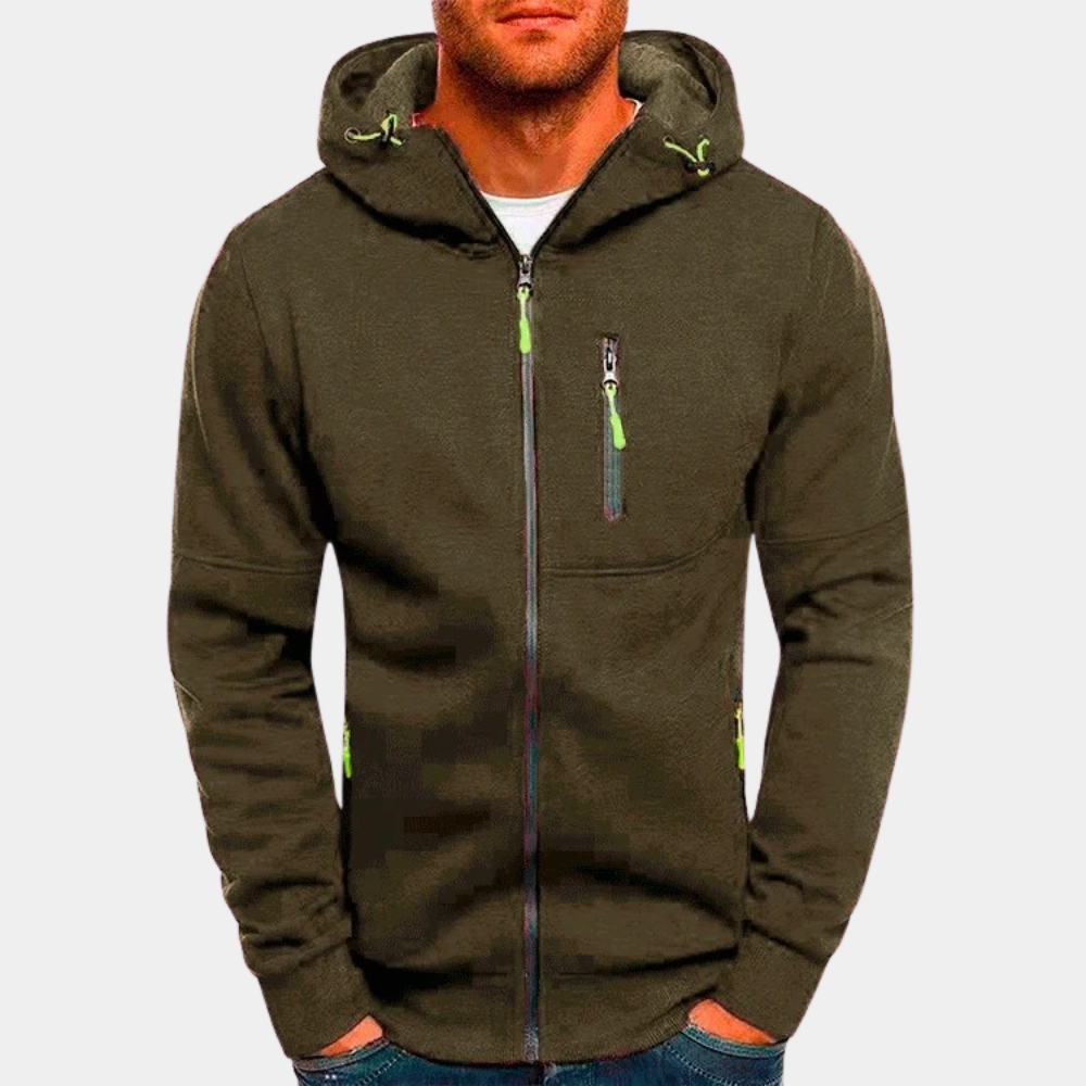 Lässiger Herren-Hoodie mit Reißverschluss und entspanntem Schnitt 11