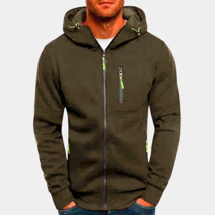 Lässiger Herren-Hoodie mit Reißverschluss und entspanntem Schnitt 11