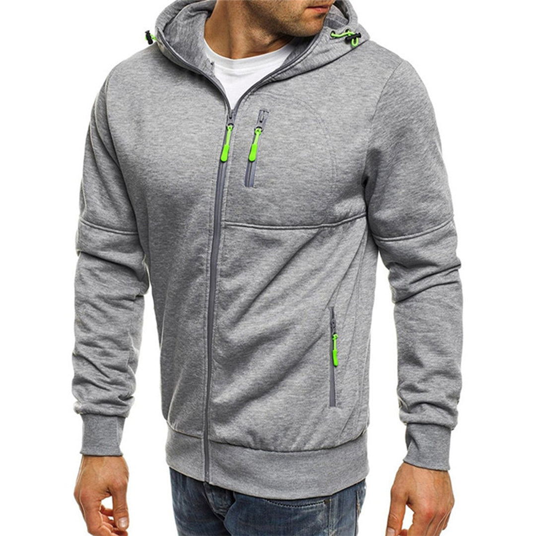 Lässiger Herren-Hoodie mit Reißverschluss und entspanntem Schnitt 6