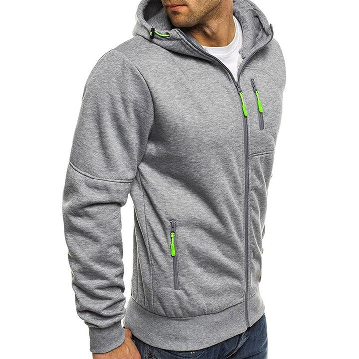 Lässiger Herren-Hoodie mit Reißverschluss und entspanntem Schnitt 8
